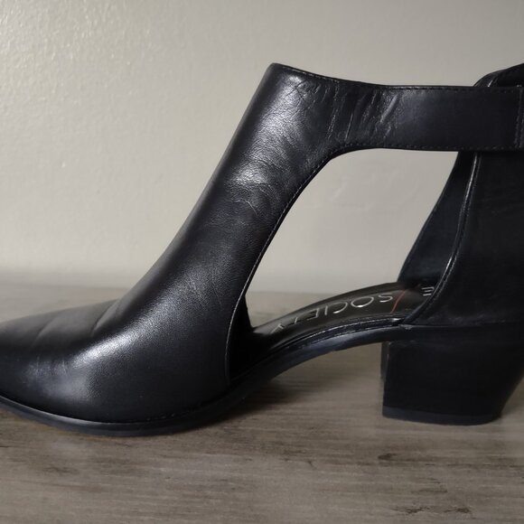 Sole Society - black leather ankle booties - shooties - cut out - new - size 8.5 - Picture 4 of 6